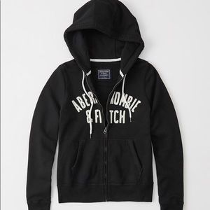 Abercrombie & Fitch logo full zip hoodie size M